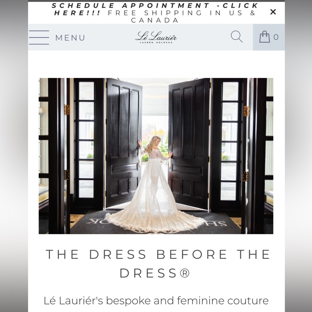 Le Laurier custom bridal robe